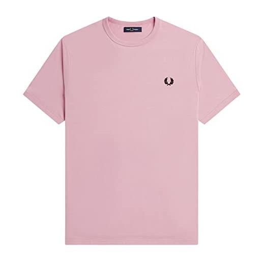Fred Perry t-shirt t-shirt fp ringer uomo tg l, rosa (fpm351946 r51)