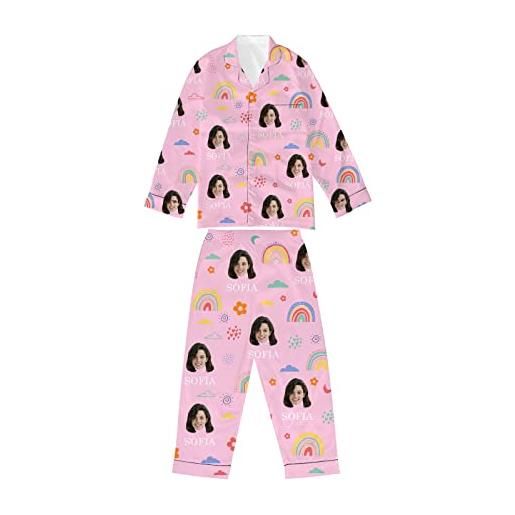 Naispanda set pigiama personalizzato con foto per donna, compleanno regalo festa della mamma per mamma/lei/donna