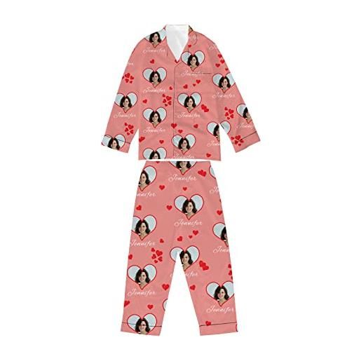 Naispanda set pigiama personalizzato con foto per donna, compleanno regalo festa della mamma per mamma/lei/donna