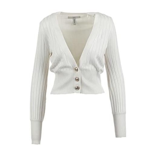 GUESS maglia donna guess agnes cardigan sweater cream white e24gu14 w3yr23z37j2 l