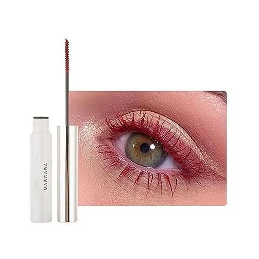 HADAVAKA 2pcs waterproof mascara eyelash primer, colorful fiber extra long voluminous lash mascara, charming long lasting mascara, volume, lengthen, curl & smudge free mascara (11# dark red)