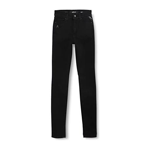Replay mjla jeans, 098 nero, 25 w/30 l donna
