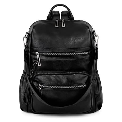 UTO zaino donne pu cuoio moda multifunzione zaino con tassel design borse a spalla multiple compartment zipper borsa a spalla