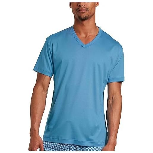 CALIDA rmx sleep leisure t-shirt, oscurante, azzurro, 50/52 it uomo