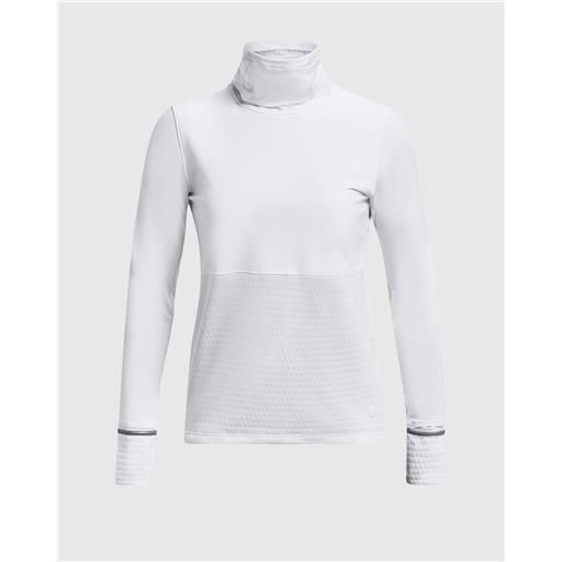 Under Armour t-shirt manica lunga qualifier cold funnel bianco donna