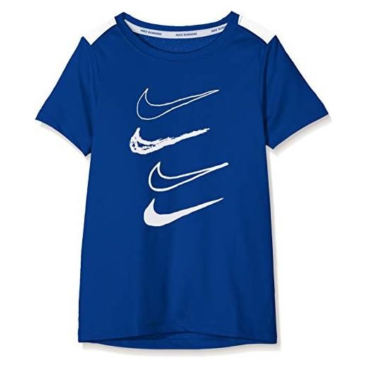 Nike top gfx, t-shirt bambino, indigo force/white/white, s
