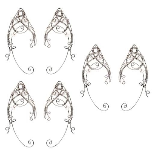 Holibanna 6 pz orecchini da elfo orecchini non forati set di clip auricolari elf cuffie per orecchini elf. Cuffie per orecchini in lega allacciare artiglio metallo (rame) da donna