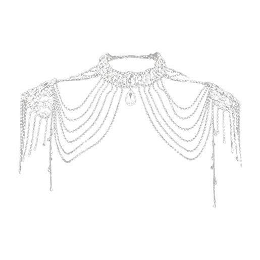 F Fityle collana con catena a spalla 1 pezzo bikini di cristallo gioielli di perle costume da bagno moda diamant accs strass per