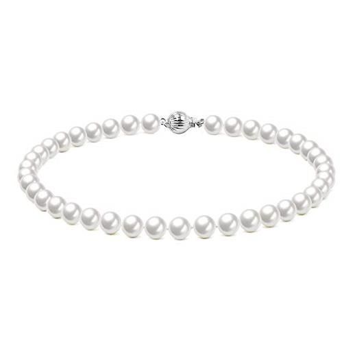 McPearl collana di perle originale con chiusura a sfera. Alta qualità dalla germania. , perle, argento 925, perla