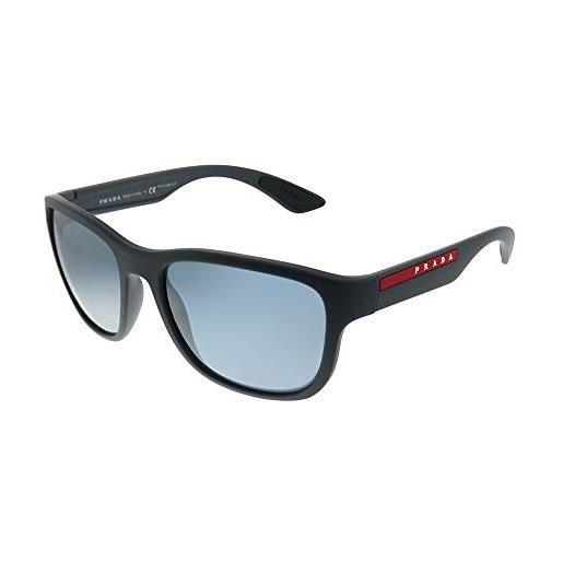 Prada 0ps 01us occhiali da sole, nero (black rubber), 59 uomo