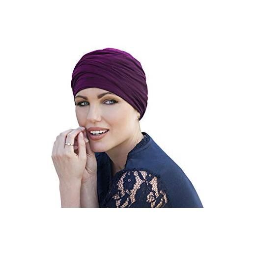 MASUMI scarlet - copricapo per pazienti cancro, per chi soffre di alopecia o perdita di capelli - donna (viola)