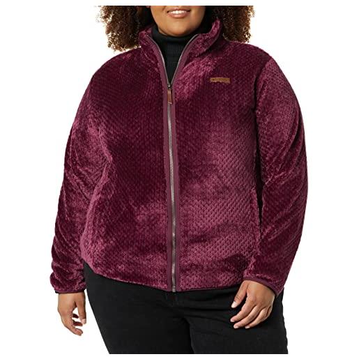 Columbia fire side ii sherpa fz giacca, dusty pink, m donna