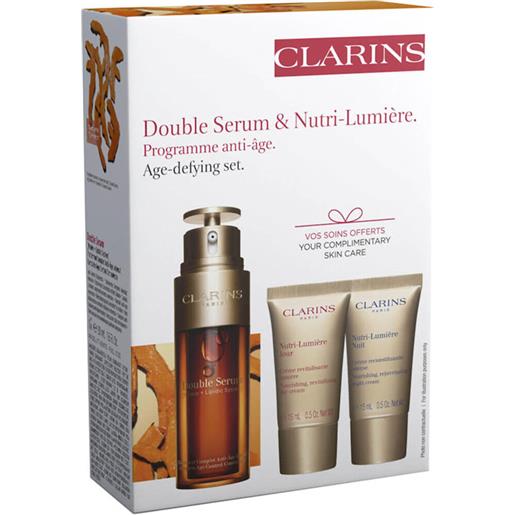 Clarins double serum + nutri-lumiere cofanetto viso