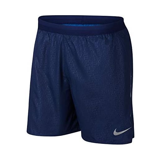 Nike distance - pantaloncini da uomo, uomo, ar3375-478, blue void/signal blue/reflective silver, xxl