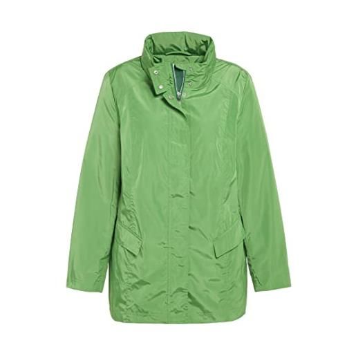 Ulla popken giacca, colletto con cappuccio, cerniera a 2 vie donne, verde caldo, 54 plus donna