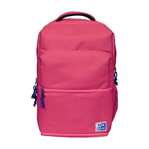 Oxford b-out, zaino scuola unisex, 30 l, 42 cm, tasca imbottita per laptop, scomparto isotermico, poliestere riciclato rpet, colore anguria, rosa, 42x30x15cm, casual