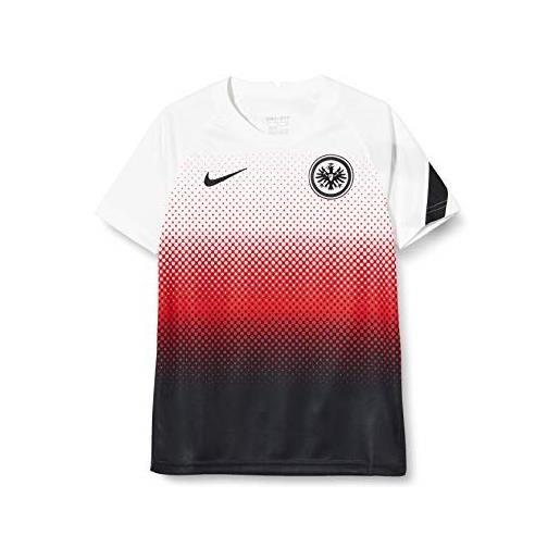 Nike sge y nk dry top ss pm, t-shirt unisex bambini, white/black/(black) (no sponsor-plyr), s