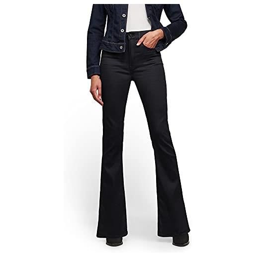 G-STAR RAW women's 3301 high flare jeans, nero (worn in leaden d01541-c922-c776), 29w / 34l