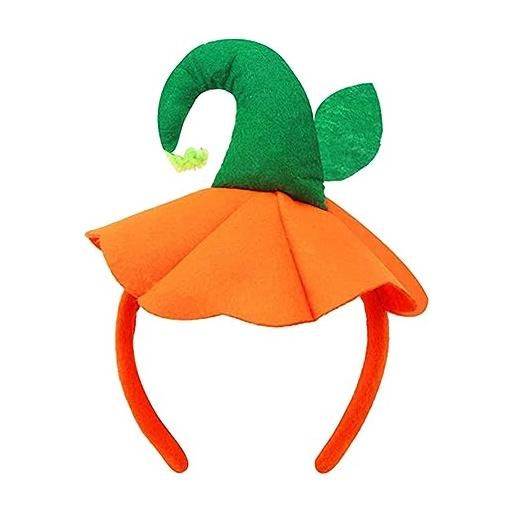 Amagogo cerchietto per capelli di halloween, cappello di zucca, cerchietto per capelli, elastico divertente arancione, accessorio per capelli carino, stile c