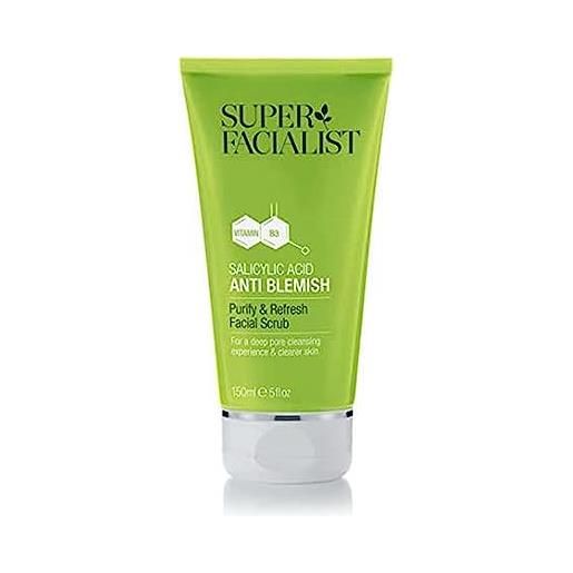 Super Facialist acido salicilico anti blemish purify and refresh face scrub per la pulizia profonda dei pori e la pelle più chiara, 150 ml