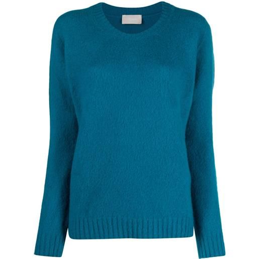 Drumohr brushed-fleece wool jumper - blu