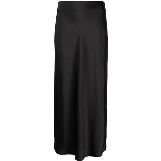 Claudie Pierlot slip-style satin maxi skirt - nero