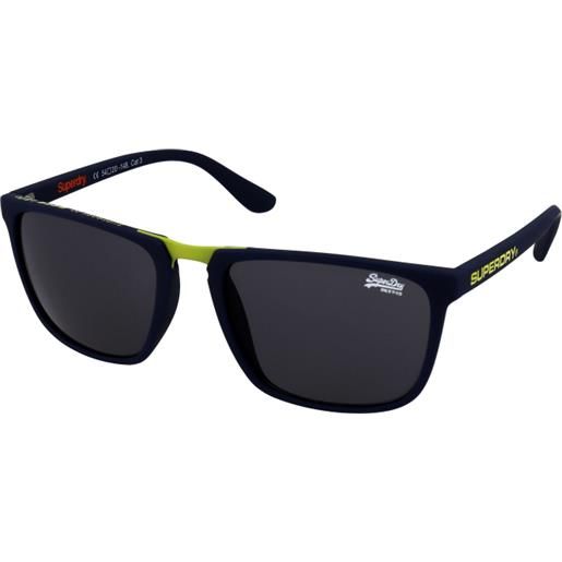 Superdry sds aftershock 106 | occhiali da sole graduati o non graduati | prova online | unisex | plastica | quadrati | blu, verde | adrialenti