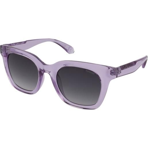Superdry sds 5008 162 | occhiali da sole graduati o non graduati | plastica | quadrati | viola, trasparente | adrialenti