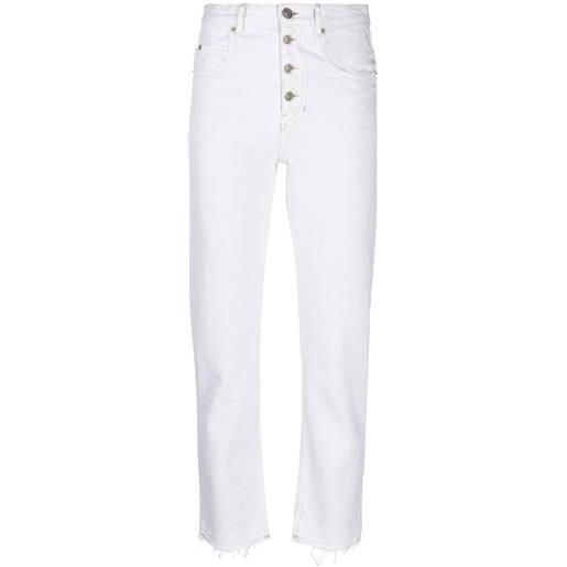 MARANT ÉTOILE jeans dritti crop - bianco