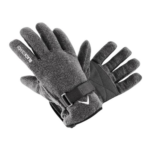 Black Crevice guanti in pile da adulti i guanti da sci traspiranti per donna e uomo i guanti invernali in 100% pile di poliestere i guanti da neve con cinghie con chiusura velcro regolabile