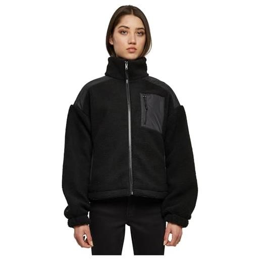 Urban Classics ladies sherpa mix jacket giacca, black, xxxl donna