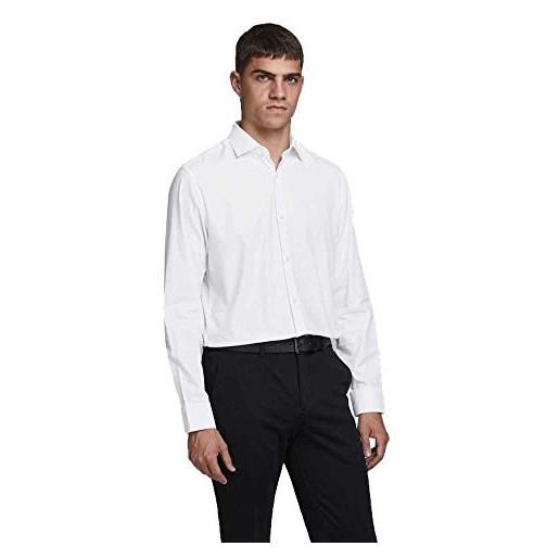 Jack & jones jprblaroyal shirt l/s noos camicia, bianco, m uomo