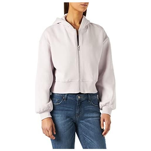Urban Classics giacca da donna corta oversize con zip maglia di tuta, nero, s