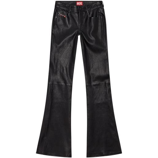 Diesel l-stellar leather trousers - nero