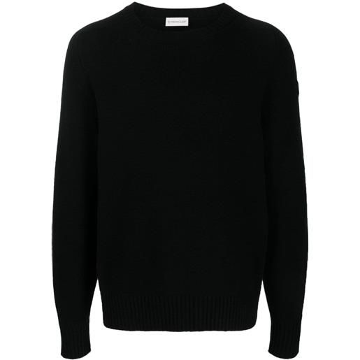 Moncler maglione con applicazione - nero