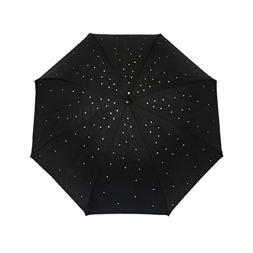 SMATI le monde du parapluie ombrello classico, nero (nero) - SMATIsa1352strass