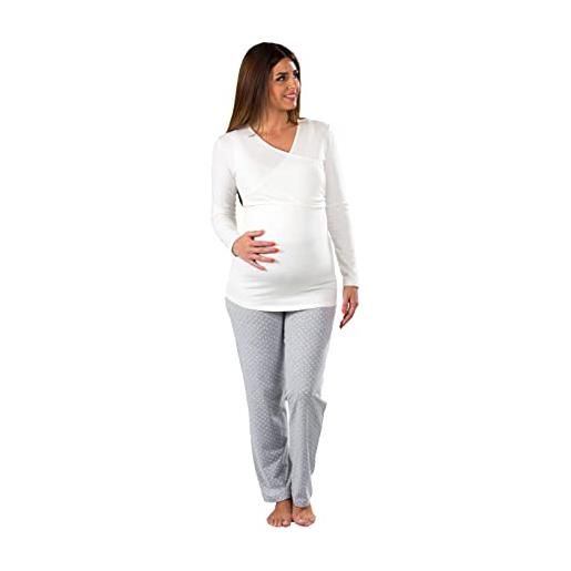 Premamy - pigiama premaman in cotone per donna (eu l)