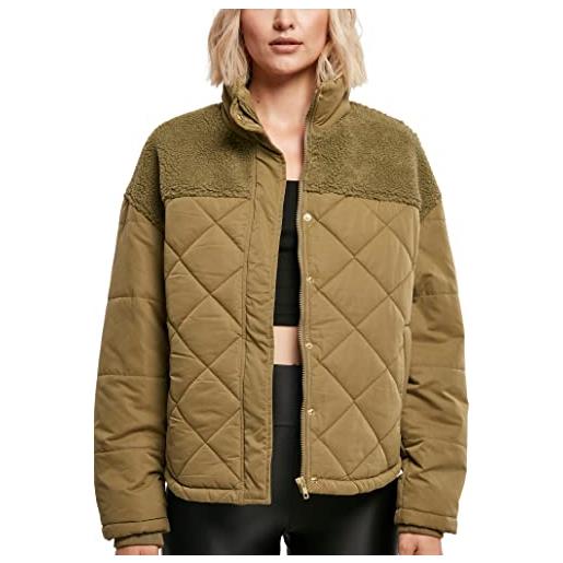Urban Classics ladies oversized diamond quilt puffer jacket giacca, tortora morbida, xxxl donna
