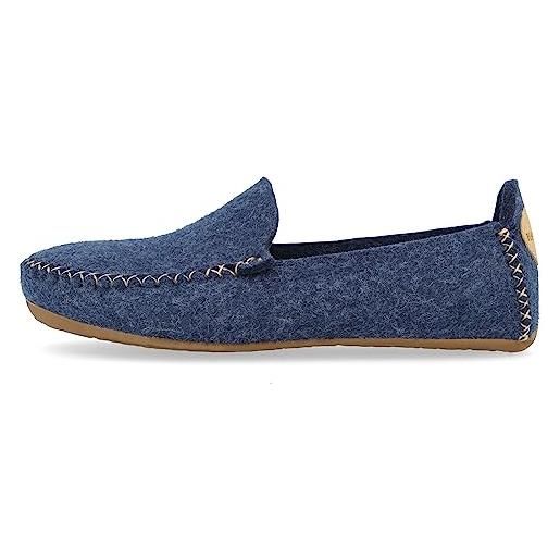 Haflinger mokassin 481008, pantofole unisex adulto, blu (jeans), 44