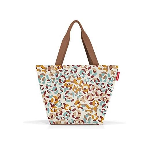 Reisenthel shopper - spaziosa borsa della spesa ed elegante borsetta in uno - realizzata in materiale idrorepellente, couleur: twist azure