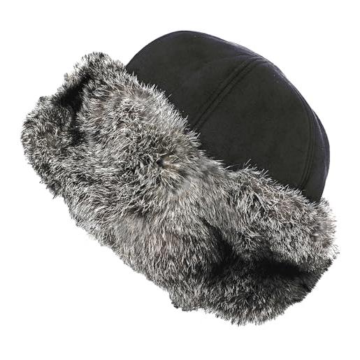 CUCUBA cappello colbacco unisex zuccotto in montone (shearling) con pelliccia di coniglio grigio taglia unica