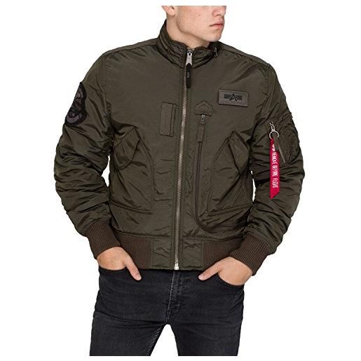 Alpha industries engine bomber jacket per uomo giacca, rep. Grey, m
