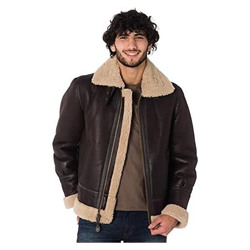 Schott NYC lc1259, giacca di pelle uomo, marrone (marron), s