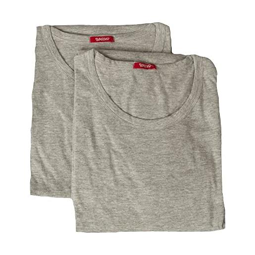 RAGNO SPORT confezione 2 t-shirt intime uomo camiciola cotone manica corta girocollo bipack 601417, 020b nero, xxl