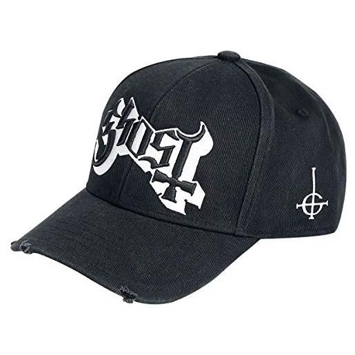 Ghost logo - baseball cap unisex cappello nero 100% cotone