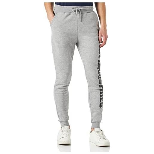 Alpha industries pantaloni della tuta jogger a grandi lettere per uomo sportivi, grey heather, m