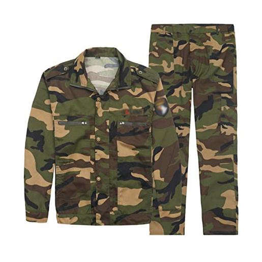 UCHAG militare tattico mens caccia bdu uniforme, camicia militare giacca cappotto e pantaloni, tuta mimetica primavera e autunno. , mimetico, 5x-large