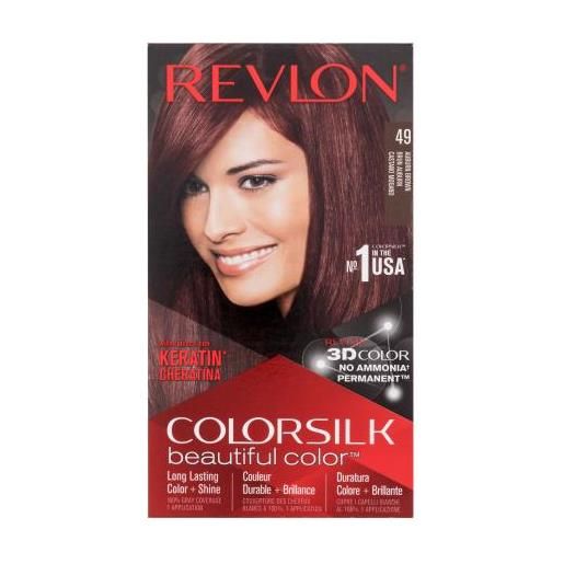 Revlon colorsilk beautiful color tonalità 49 auburn brown cofanetti tinta per capelli colorsilk beautiful color 59,1 ml + sviluppatore 59,1 ml + balsamo 11,8 ml + guanti per donna
