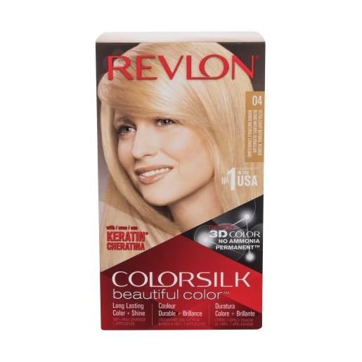Revlon colorsilk beautiful color tonalità 04 ultra light natural blonde cofanetti colore per capelli colorsilk beautiful color 59,1 ml + sviluppatore 59,1 ml + balsamo 11,8 ml + applicatore 1 pz + guanti per donna