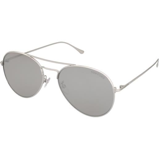 Tom Ford ace-02 ft0551-k 18c | occhiali da sole graduati o non graduati | unisex | metallo | pilot | argento | adrialenti